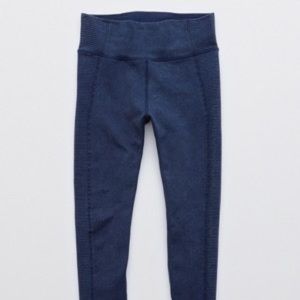 OFFLINE By Aerie Seamless Washed Rib High Waisted Legging - Navy Blue XXL